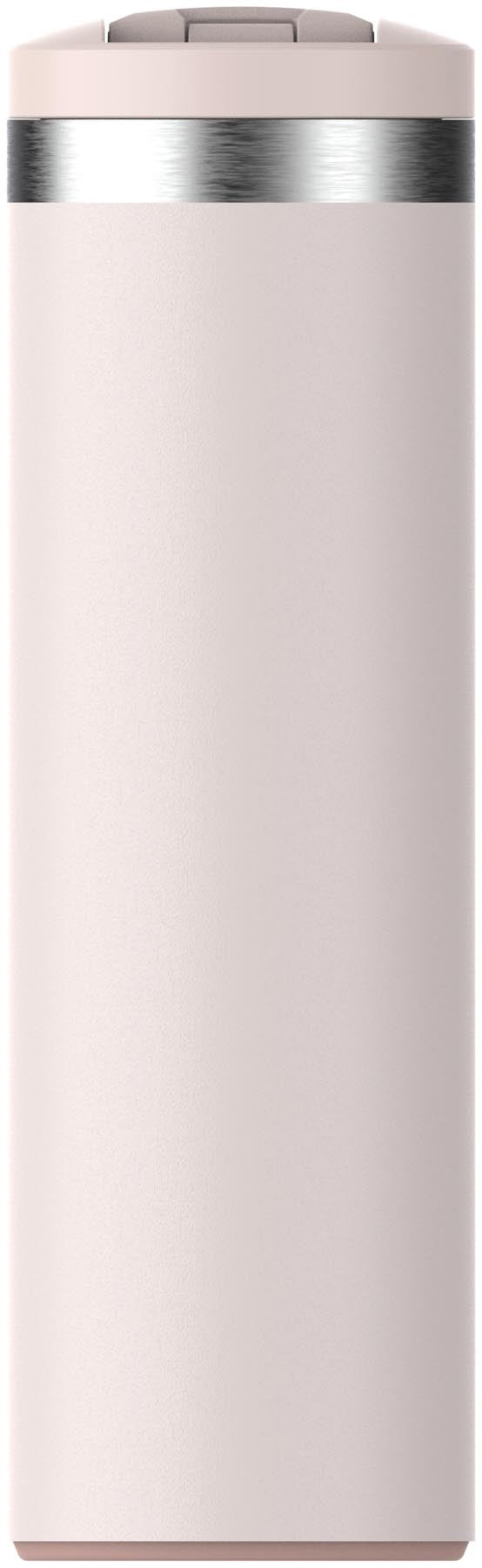 Stylischer Transit Fliptop Becher in zartem Rose Quartz von Stanley, ideal für unterwegs und perfekt für heiße und kalte Getränke.