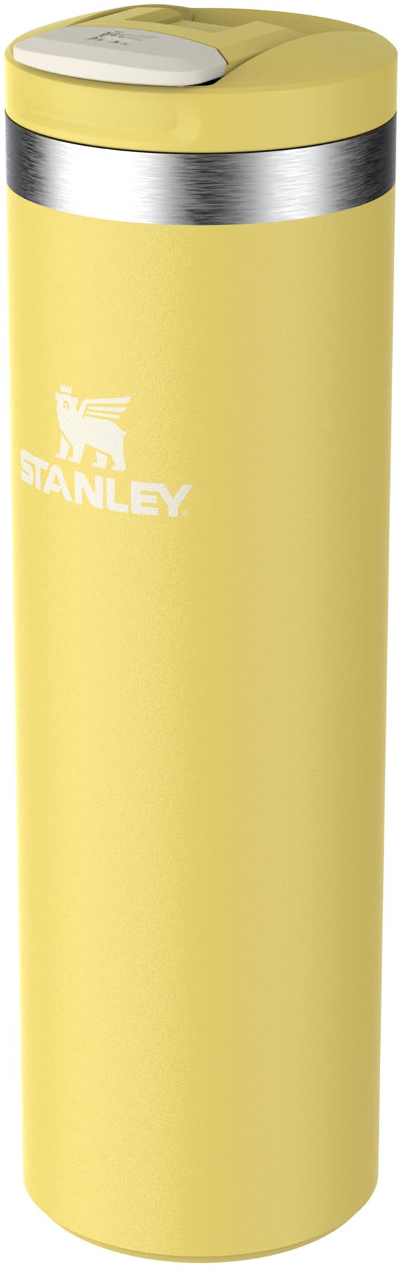 Hochwertiger Stanley Transit Fliptop Becher in strahlendem Daffodil-Gelb, 0.47l, ideal für alle Abenteuer und vielseitige Getränke.