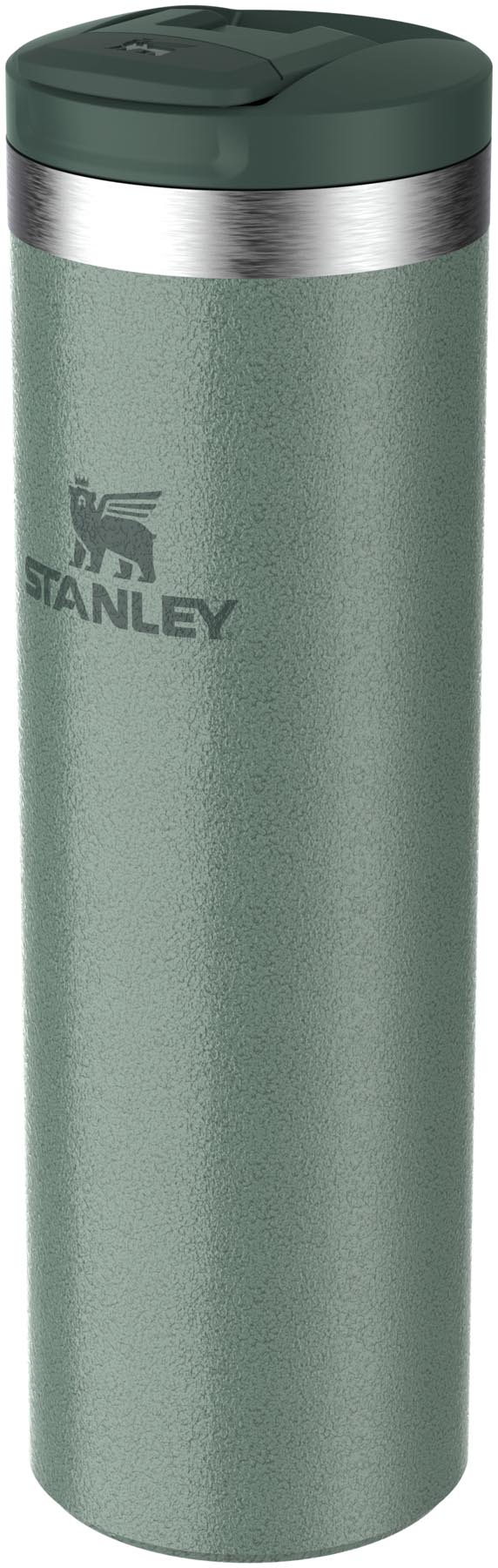 Robuster Stanley Transit Fliptop Becher in Hammertone Green, 0.47l, ideal für Outdoor-Aktivitäten und vielseitige Getränke. Perfekte Isolierung.