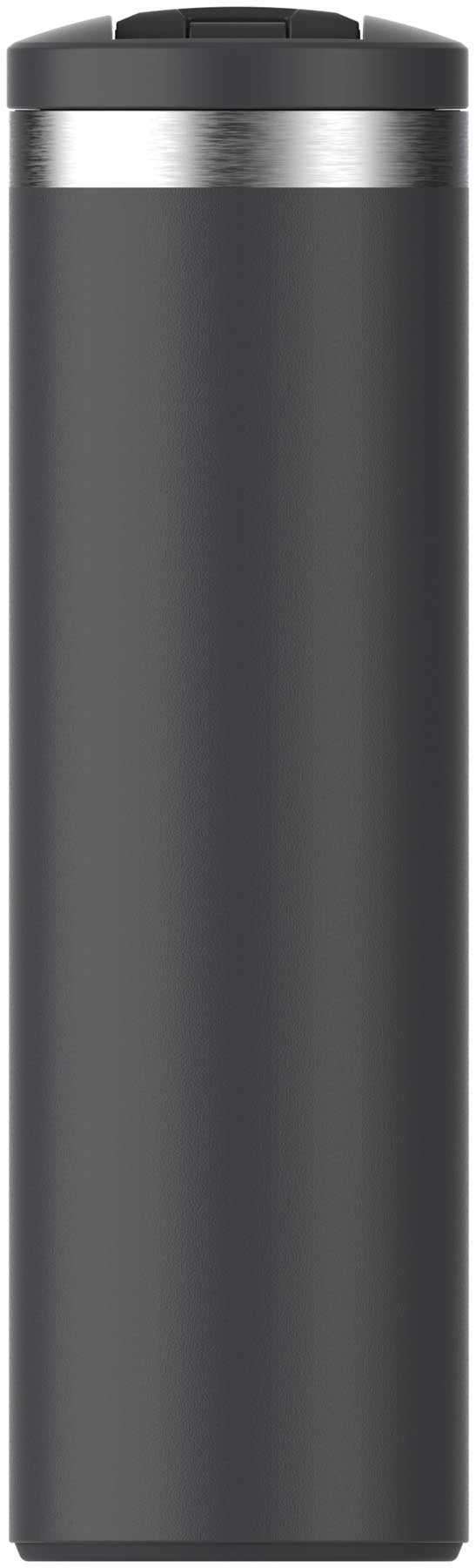 Schwarzer Transit Fliptop Becher 0.59l von Stanley, ideal für unterwegs, mit praktischem Deckel und stilvollem Design für Getränke.