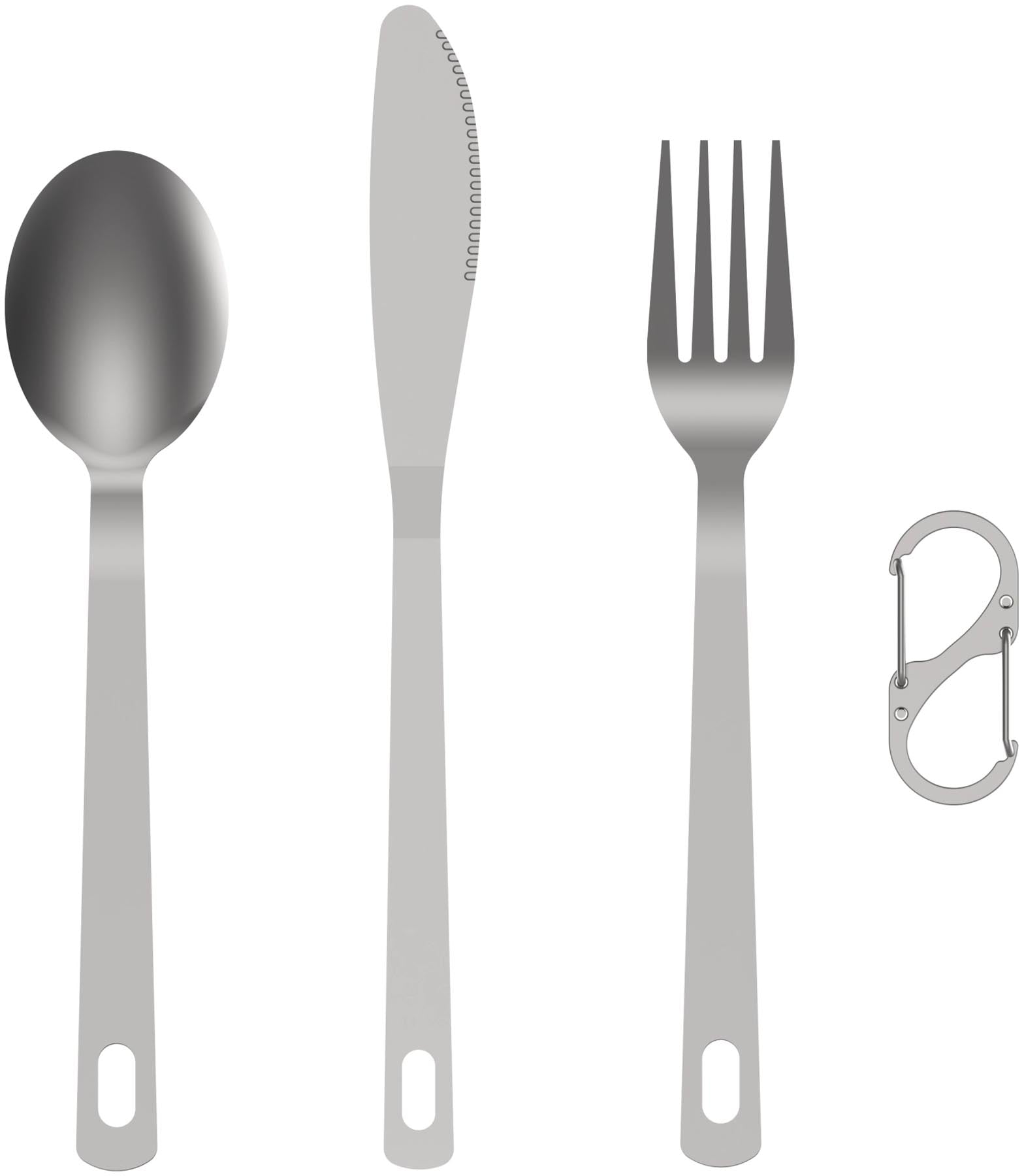 Hochwertiges Campingbesteckset aus Edelstahl von Stanley, ideal für Outdoor-Enthusiasten, bietet Langlebigkeit und elegantes Design für jedes Abenteuer.
