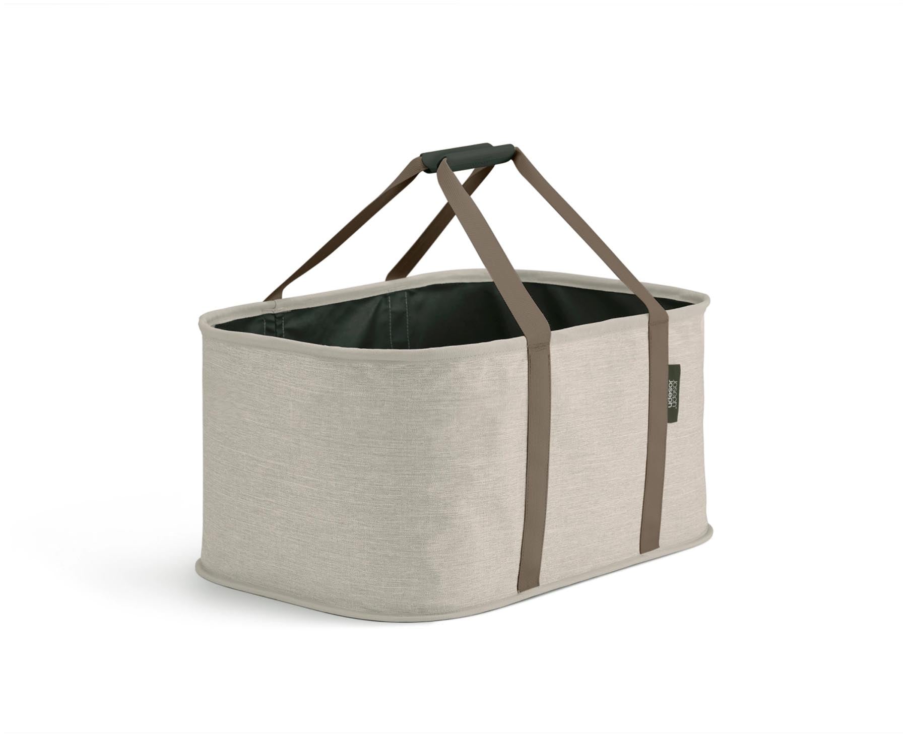 Hold-All Wäschekorb faltbar 35l ecru in Blau präsentiert im Onlineshop von KAQTU Design AG. Wäschekorb ist von Joseph Joseph