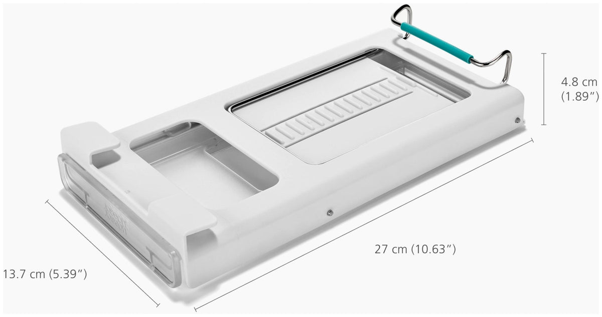 FridgeStore Kühlschrank-Unterregal Dosenhalter in Grau präsentiert im Onlineshop von KAQTU Design AG. Küchenhelfer ist von Joseph Joseph