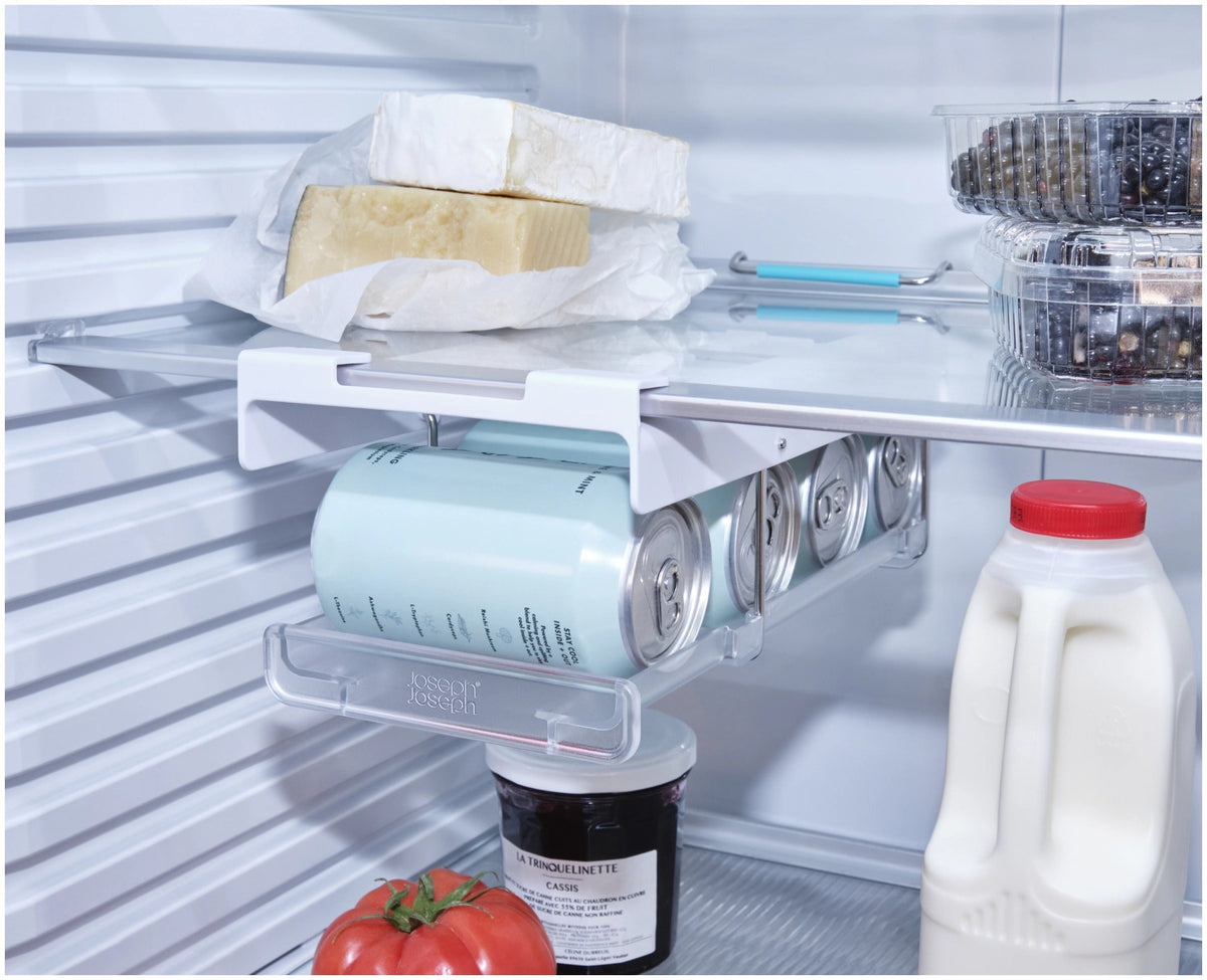 FridgeStore Kühlschrank-Unterregal Dosenhalter in Grau präsentiert im Onlineshop von KAQTU Design AG. Küchenhelfer ist von Joseph Joseph