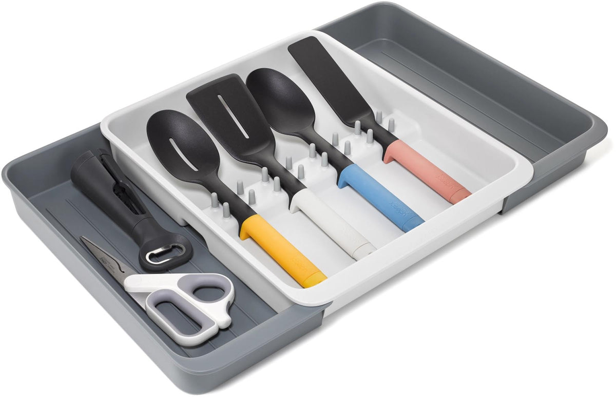 DrawerStore Besteckkasten für Utensilien recycl. Kunststoff in Grau präsentiert im Onlineshop von KAQTU Design AG. Besteckboxen ist von Joseph Joseph