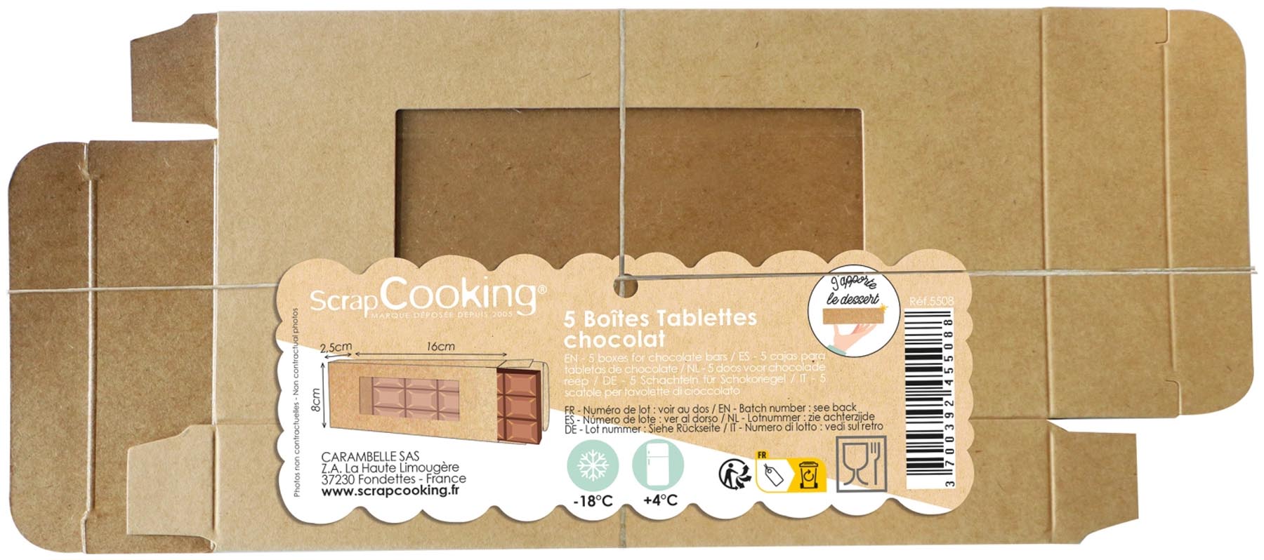 Geschenkbox für Tafelschokolade in  präsentiert im Onlineshop von KAQTU Design AG. Küchenhelfer ist von Scrap Cooking