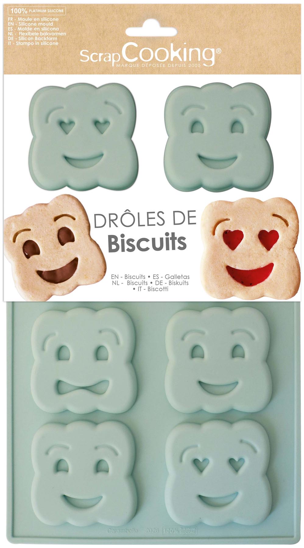 Backform Funny Cookies Silikon in  präsentiert im Onlineshop von KAQTU Design AG. Backform / Backblech ist von Scrap Cooking