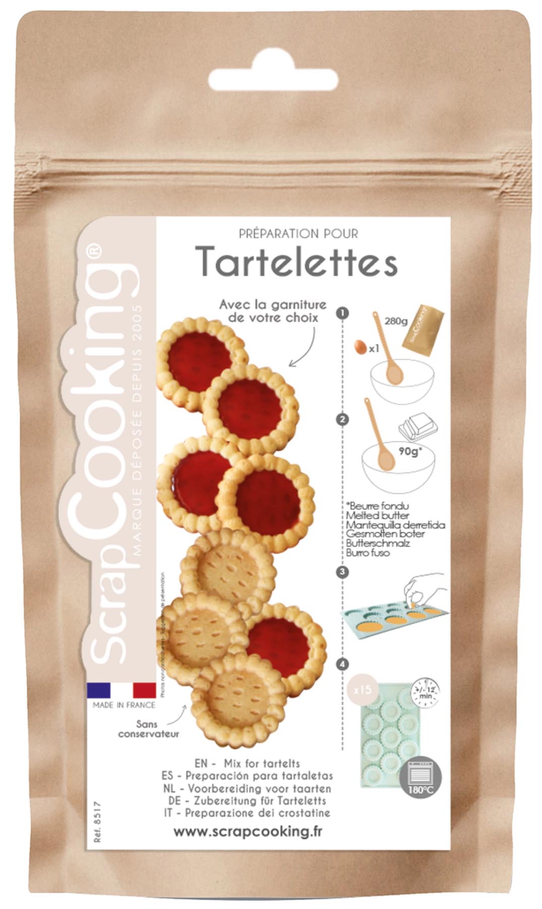 Fertigmischung Tartlet 280g in  präsentiert im Onlineshop von KAQTU Design AG. Backutensilien ist von Scrap Cooking