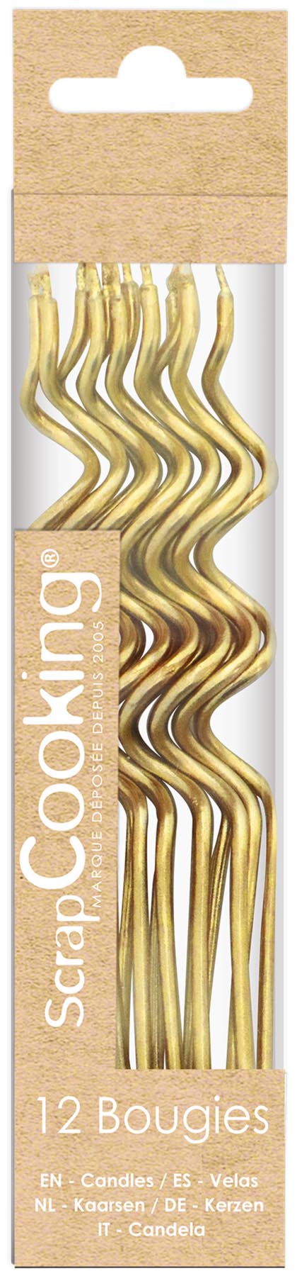 12er Set Kerzen spiralförmig gold in  präsentiert im Onlineshop von KAQTU Design AG. Kerzen ist von Scrap Cooking