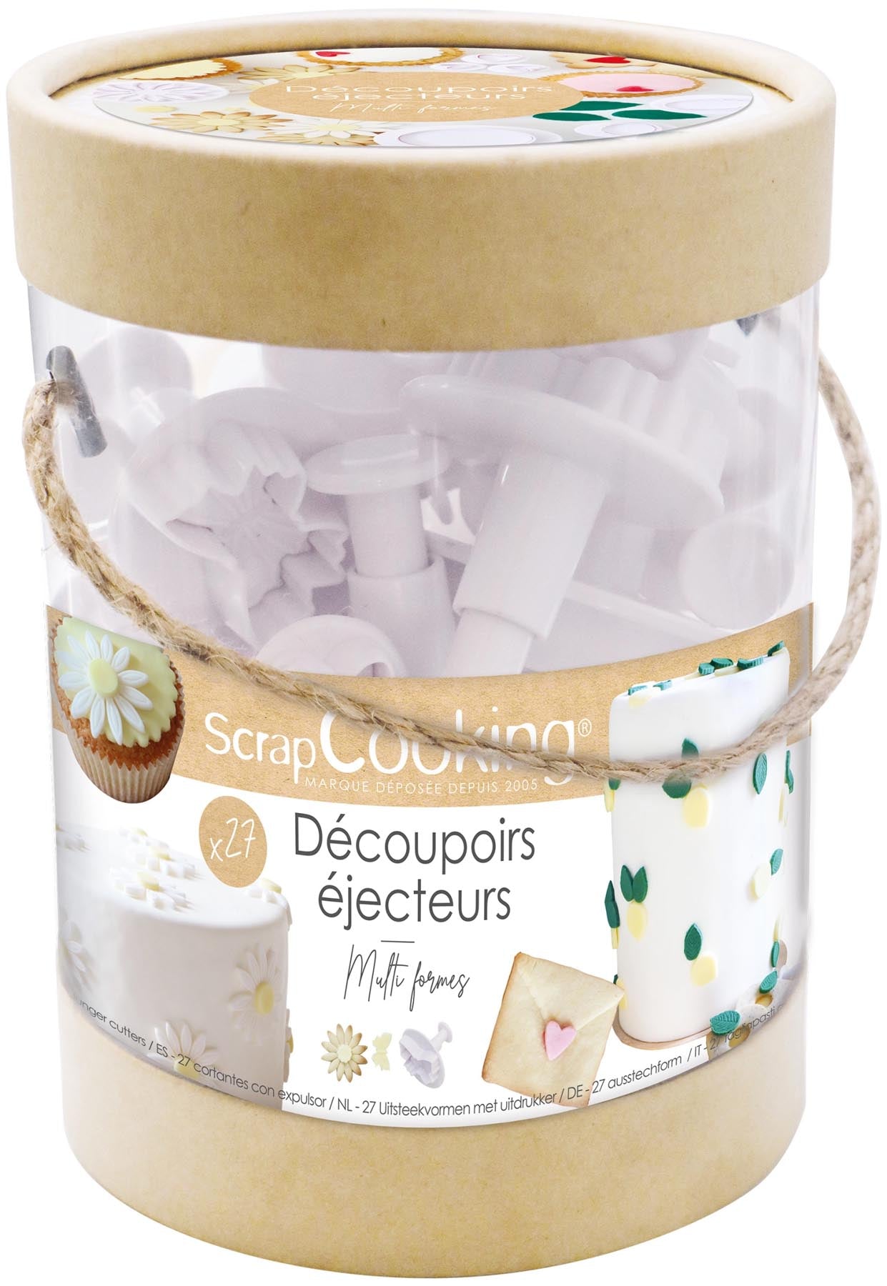 27er Set Fondant Ausstecher Flora in  präsentiert im Onlineshop von KAQTU Design AG. Ausstecher ist von Scrap Cooking