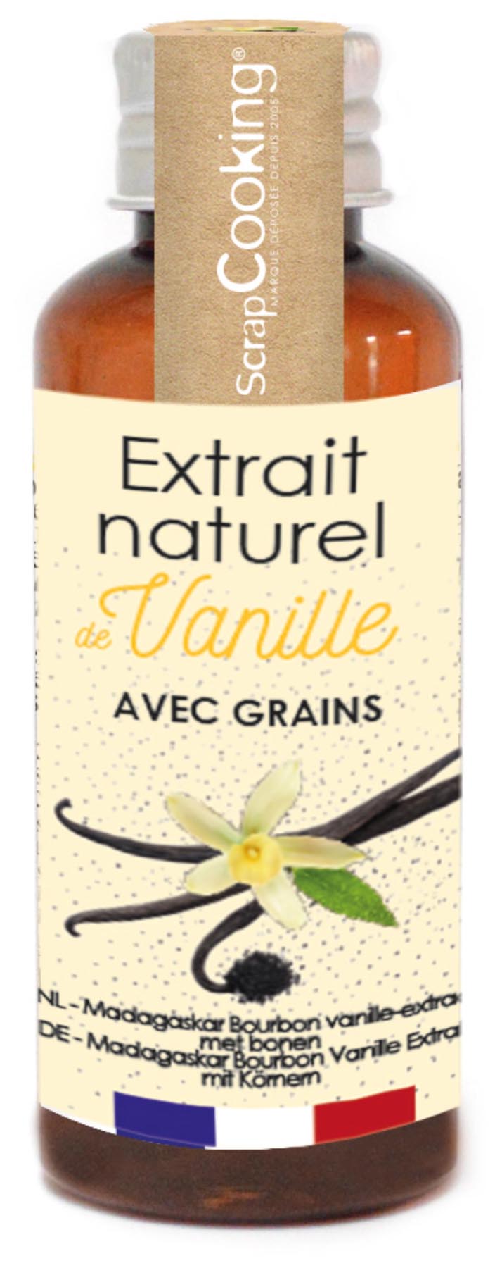 Natürliches Aroma madagascar Bourbon Vanille mit Samen 40ml in  präsentiert im Onlineshop von KAQTU Design AG. Ersatzteil ist von Scrap Cooking