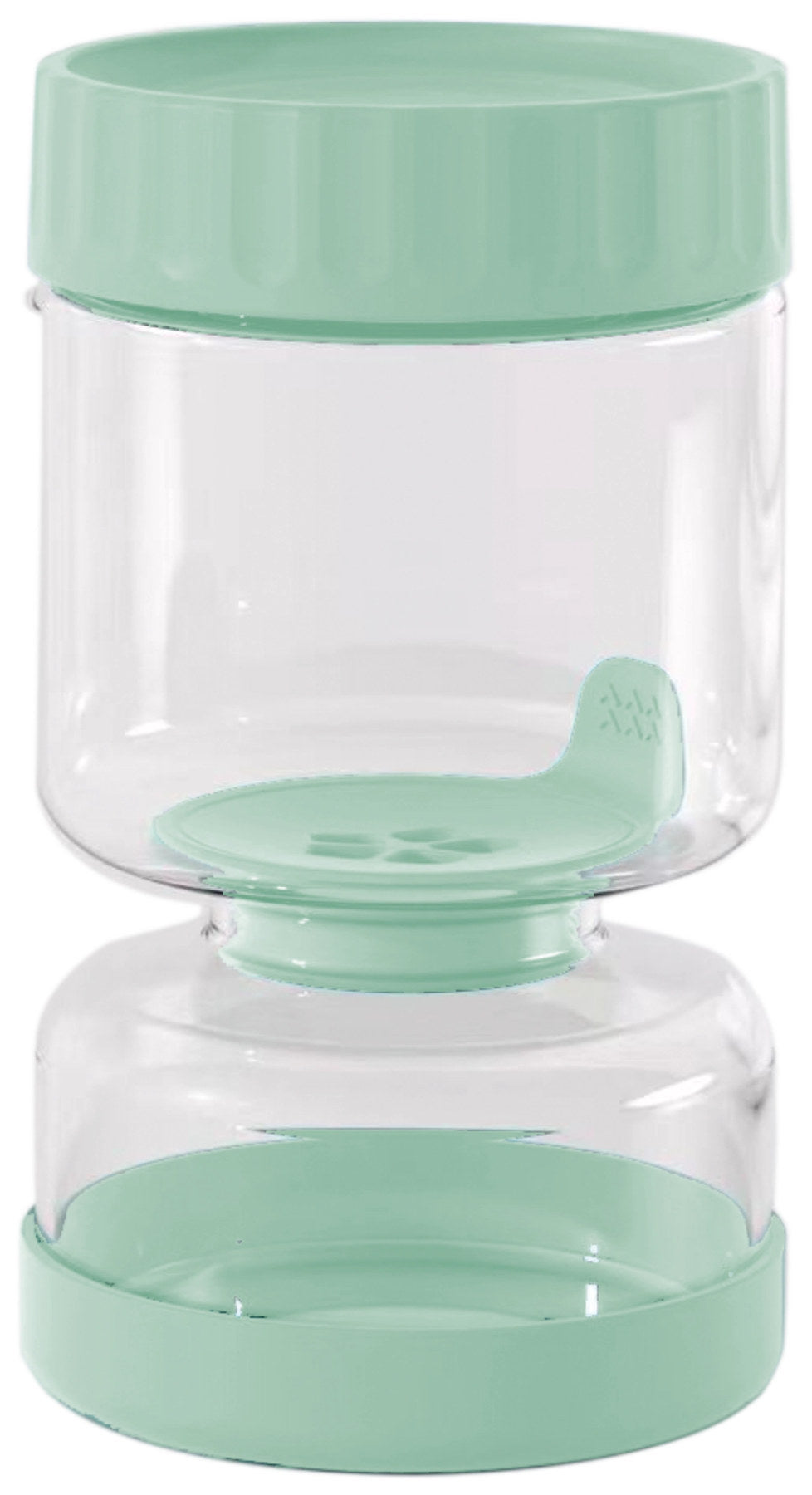 Gurkenaufbewahrung 750ml D10cm H15.5cm mint in Grün präsentiert im Onlineshop von KAQTU Design AG. Aufbewahrungsbehälter ist von Pebbly