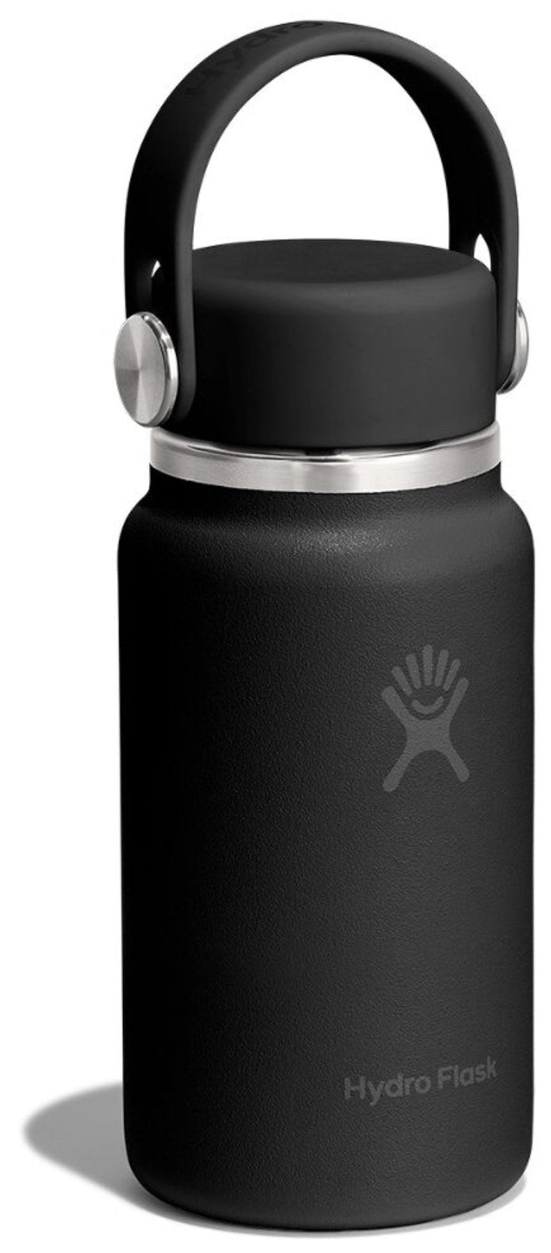 Trinkflasche Micro Hydro 200ml schwarz in Schwarz präsentiert im Onlineshop von KAQTU Design AG. Thermosflasche ist von Hydro Flask
