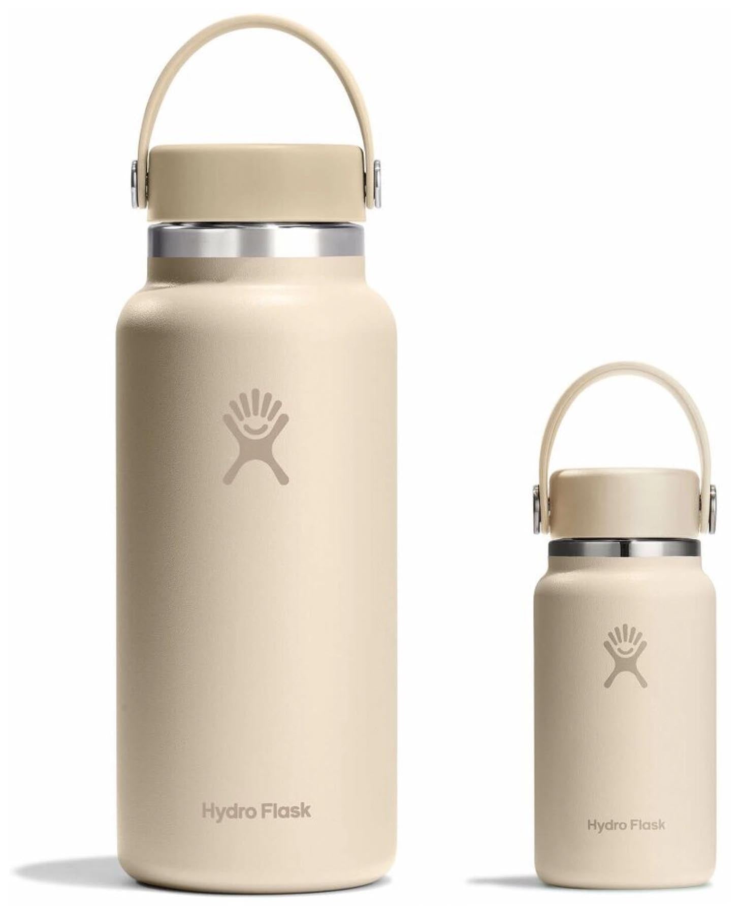 Kompakte 200ml Micro Hydro Trinkflasche in elegantem Oat-Beige von Hydro Flask, perfekt für aktive Lebensstile und nachhaltigen Genuss.