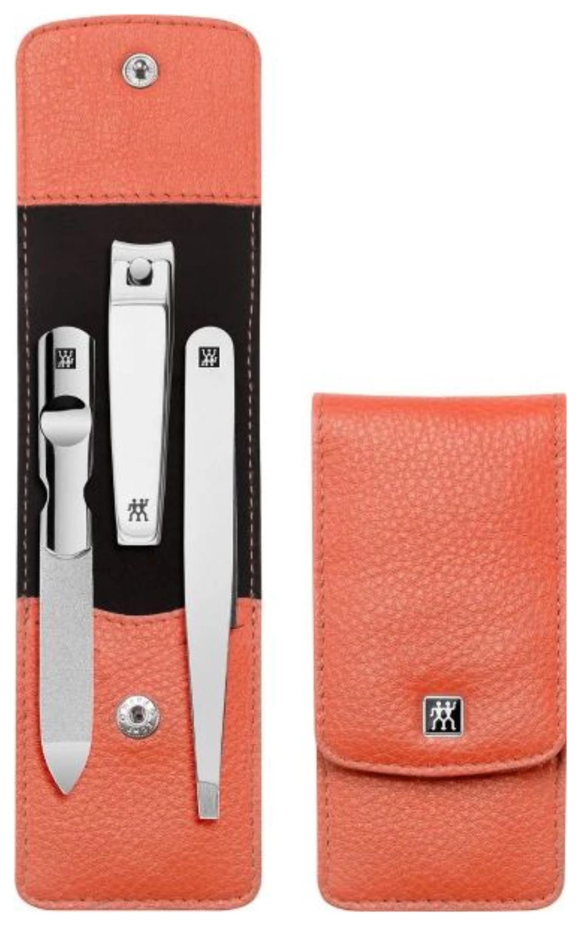 3tlg. Classic Inox Taschenetui coral in  präsentiert im Onlineshop von KAQTU Design AG. Pflege ist von Zwilling Beauty