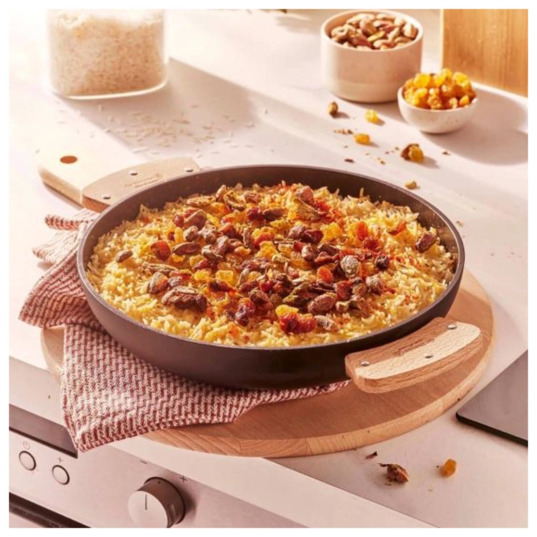 Elegante Ceranoa Loqy Bratpfanne mit 24 cm Durchmesser aus hochwertiger Keramik in Schwarz, ideal für gesundes Braten und Kochen.