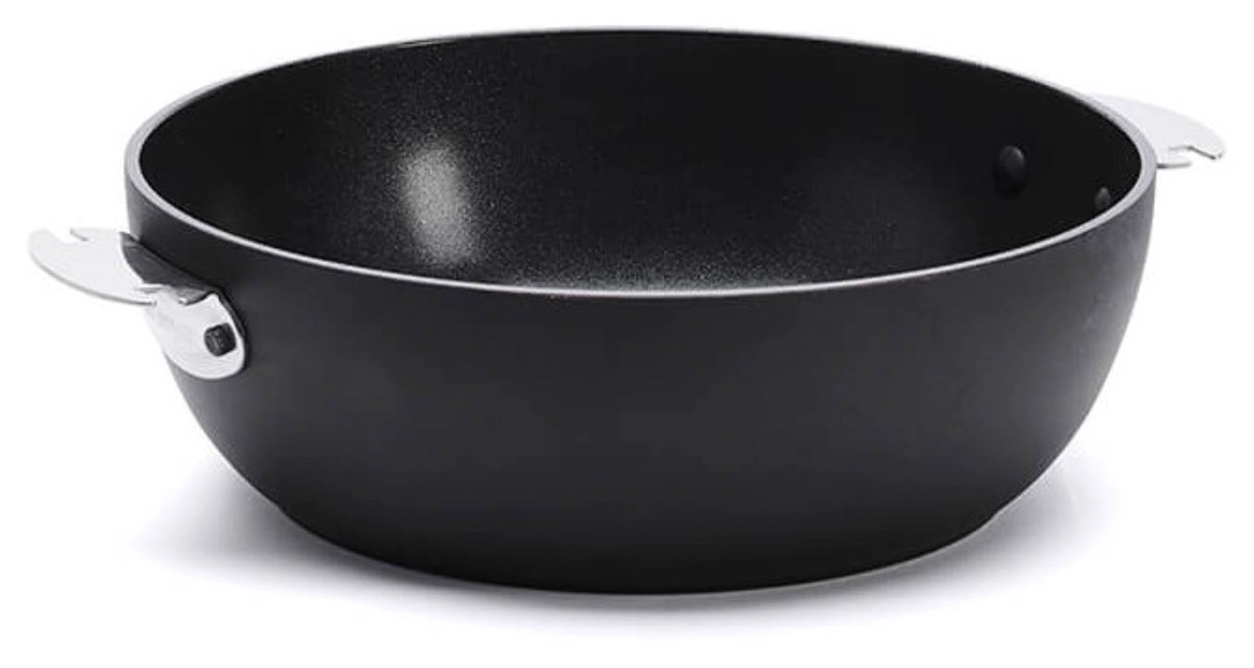 Ceranoa Loqy Sauteuse gewölbt D24cm Keramik in Schwarz präsentiert im Onlineshop von KAQTU Design AG. Topf ist von de Buyer
