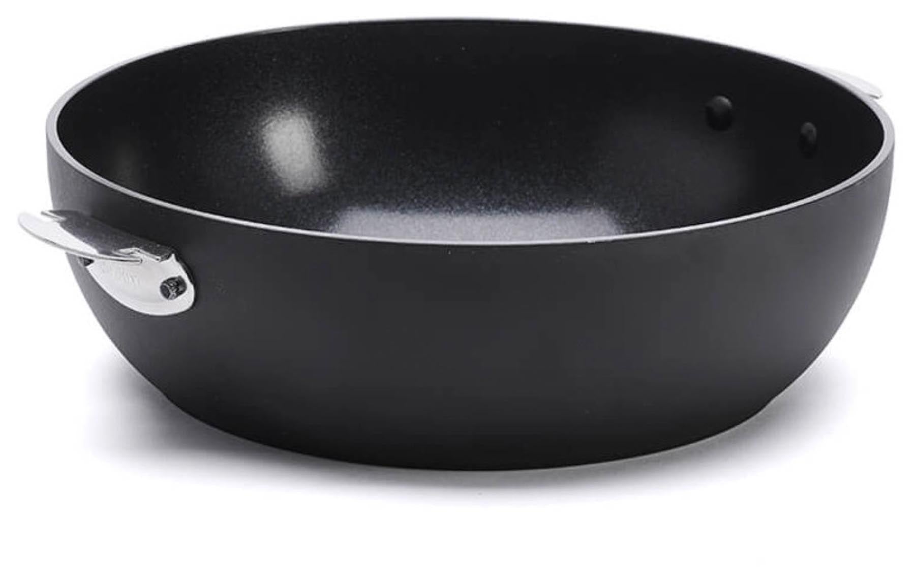 Ceranoa Loqy Sauteuse gewölbt D28cm Keramik in Schwarz präsentiert im Onlineshop von KAQTU Design AG. Topf ist von de Buyer