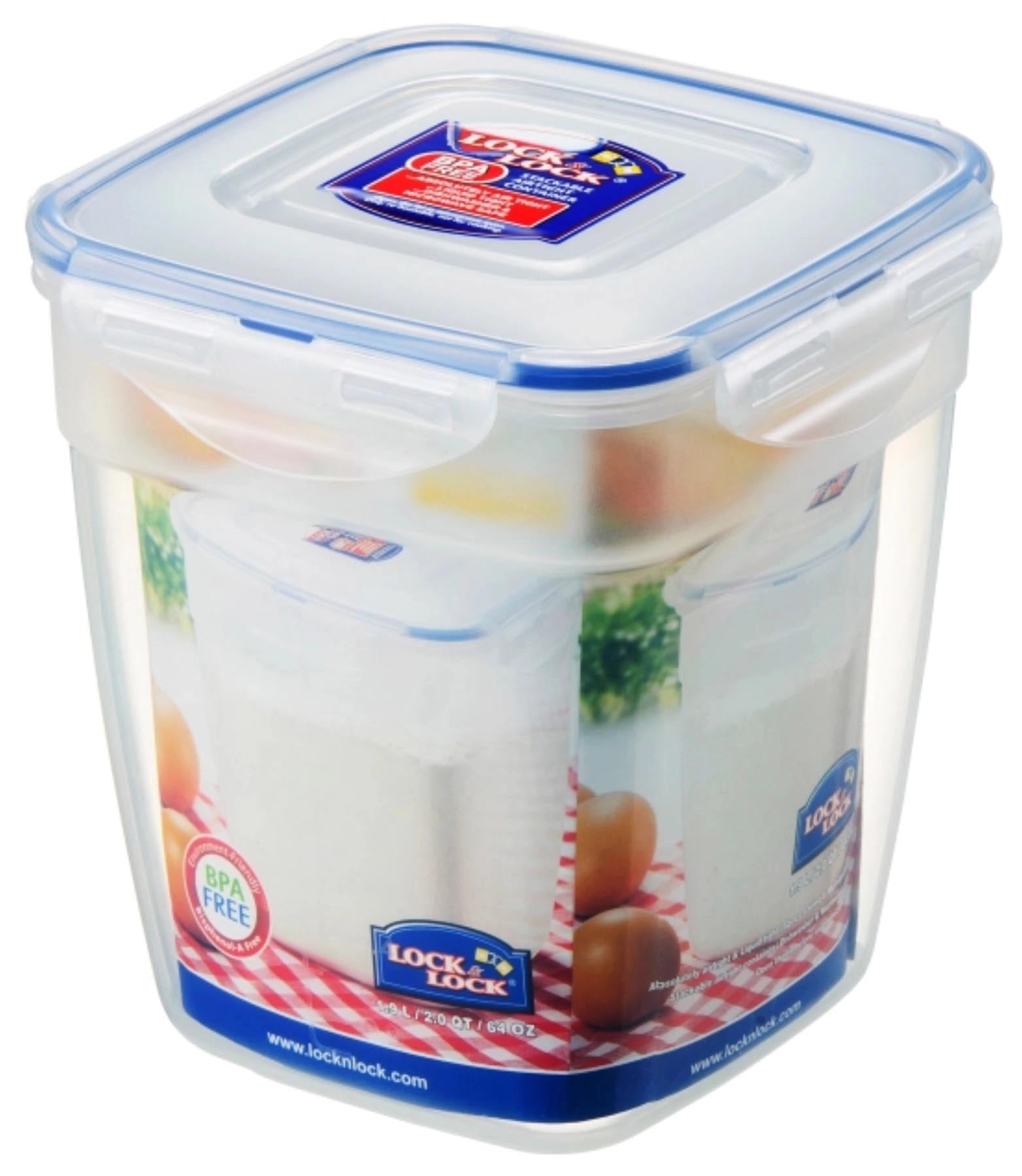 Vorratsdose stapelbar 1.9lt 18x18x20cm in Transparent präsentiert im Onlineshop von KAQTU Design AG. Käsezubehör ist von Lock&Lock