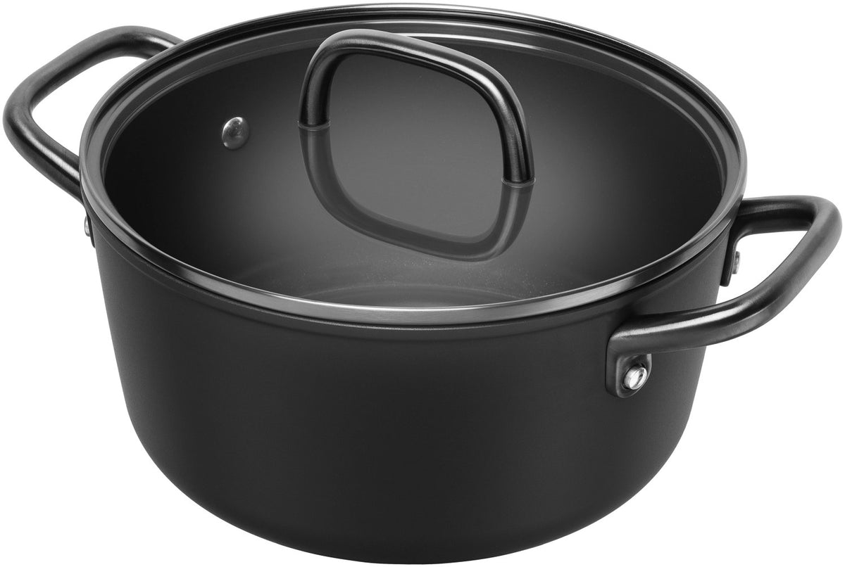 Milano Kochtopf mit Glasdeckel 24cm Schwarz in Schwarz präsentiert im Onlineshop von KAQTU Design AG. Kochtopf ist von Zwilling