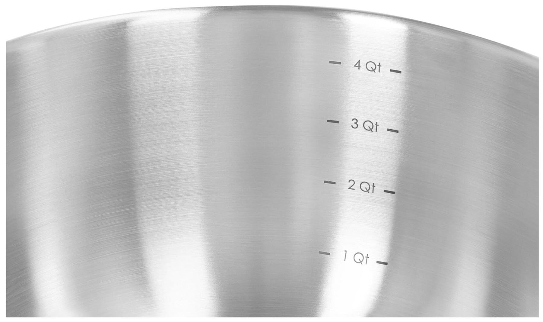 Elegantes 2er Set Rührschüsseln aus der Specialties 3 Reihe von Demeyere, ideal für alle Koch- und Backbedürfnisse. Hochwertige Verarbeitung in Silber.