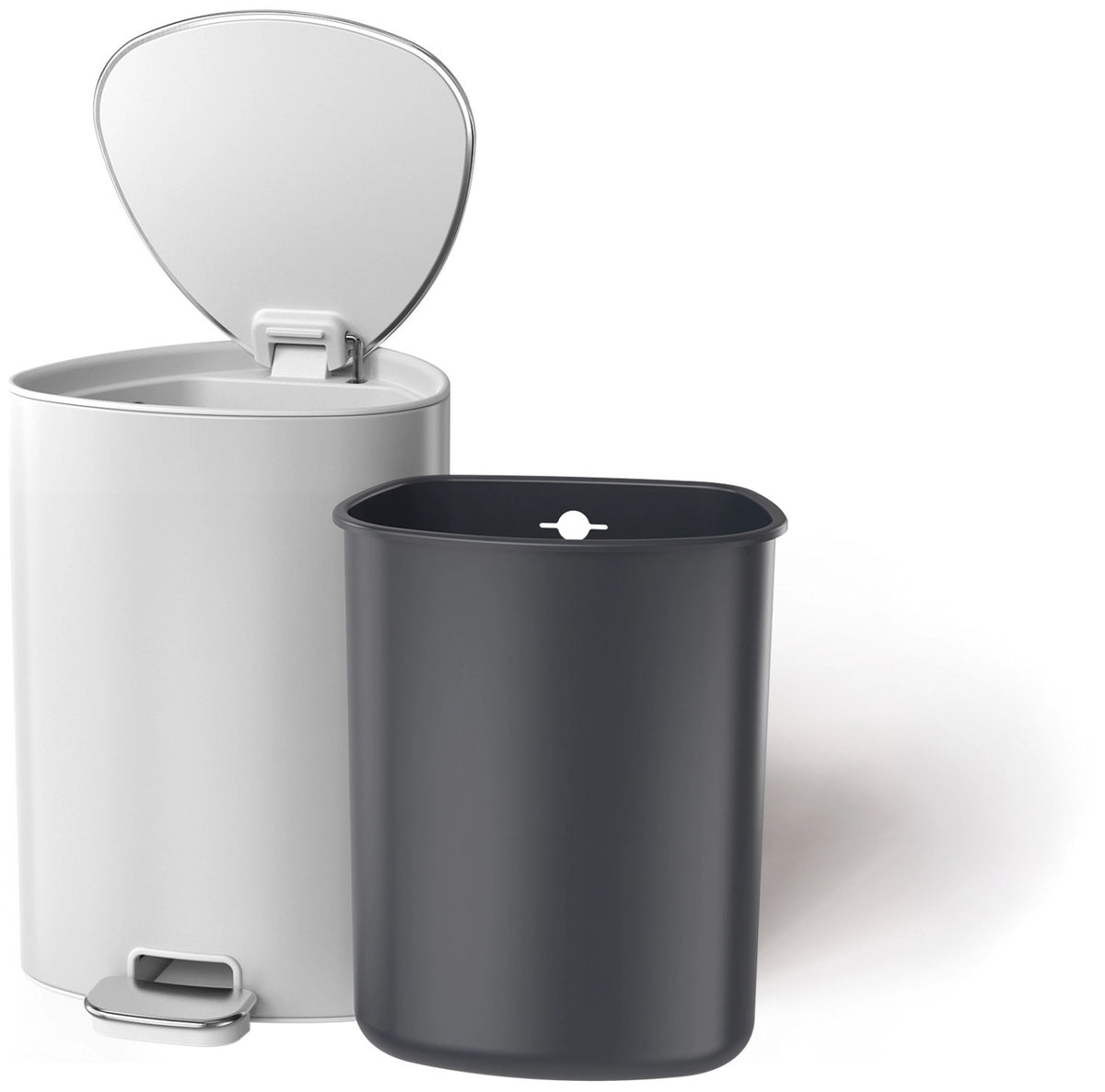 EasyStore 5L Badezimmereimer Weiss in Weiss präsentiert im Onlineshop von KAQTU Design AG. Treteimer ist von Joseph Joseph