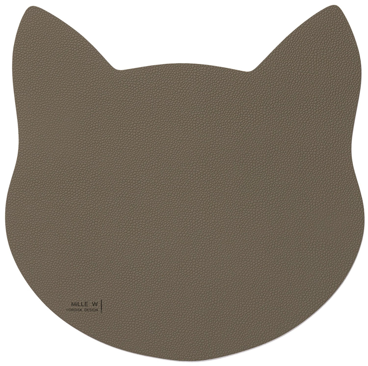 Graue Napfunterlage für Katzen der Grösse M, Masse 30x22x0.2cm, flache rechteckige Form von MiLLE W NORDISK DESIGN.
