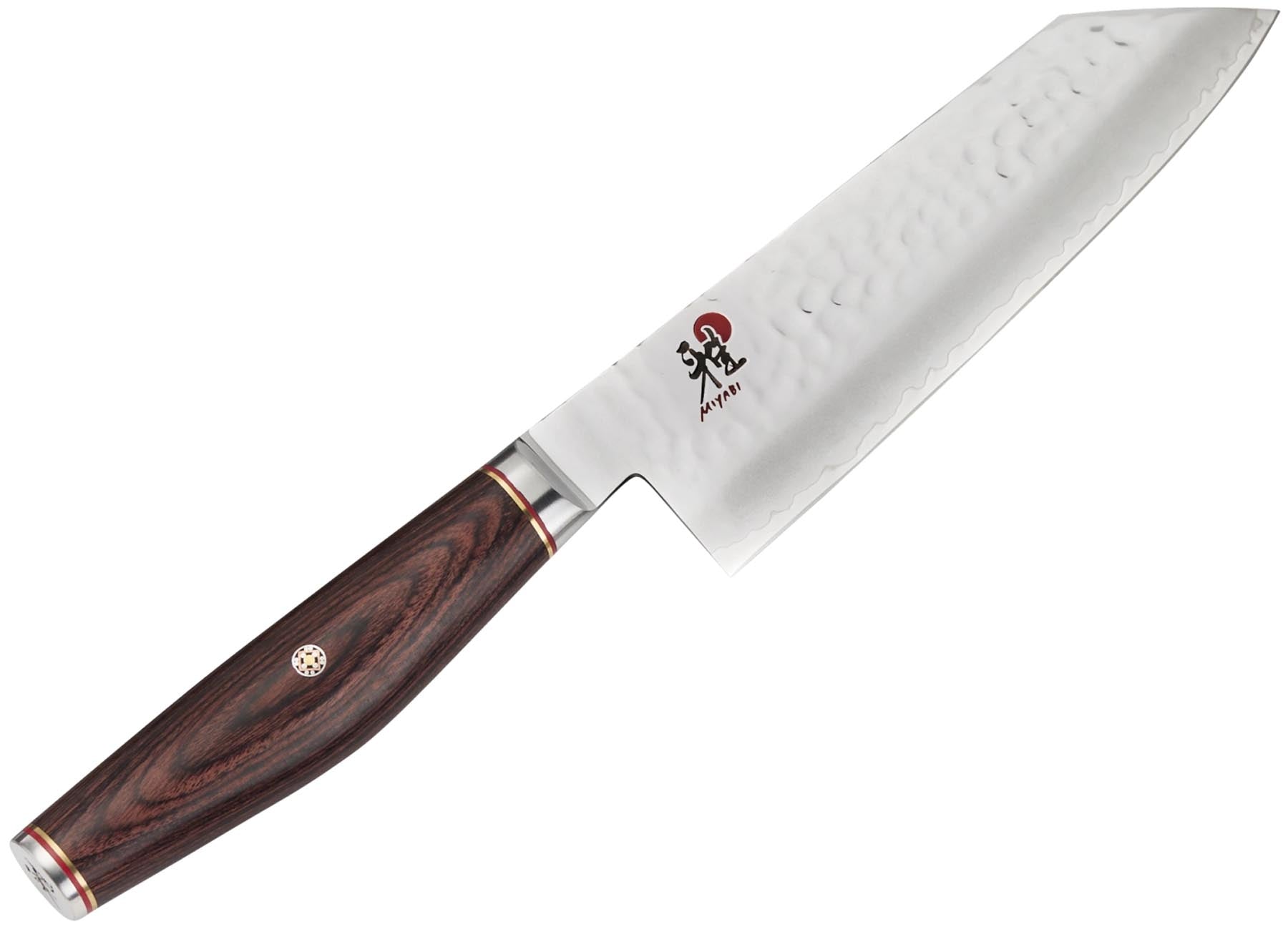 Hochwertiges 17 cm Bunka-Messer von Miyabi, gefertigt aus 6000 MCT-Stahl, perfekt für präzises Schneiden und kreative Kochtechniken.