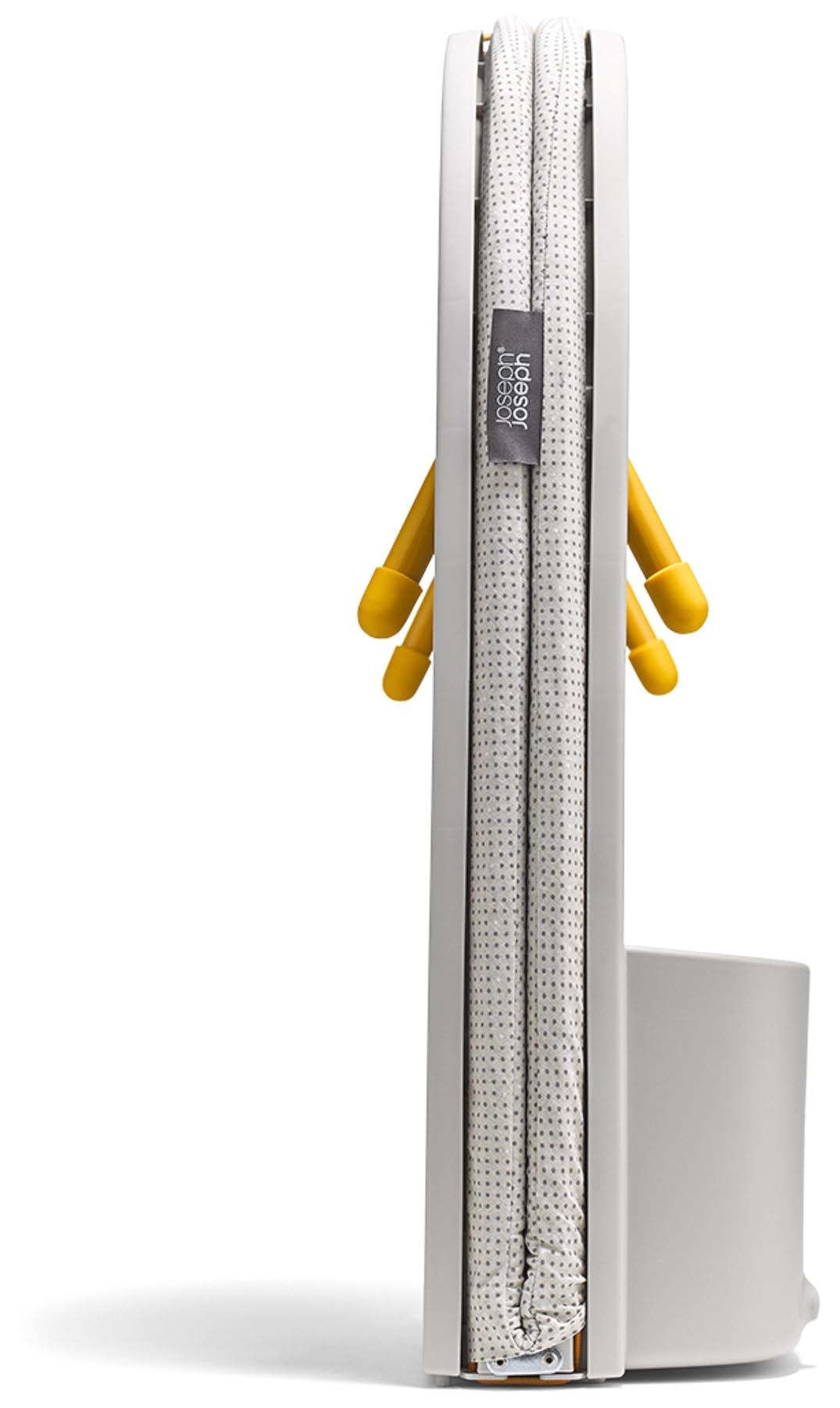 Kompaktes und elegantes Pocket Max Bügelbrett in Ecru, ideal für kleine Räume und modernes Design, sorgt für müheloses Bügeln.