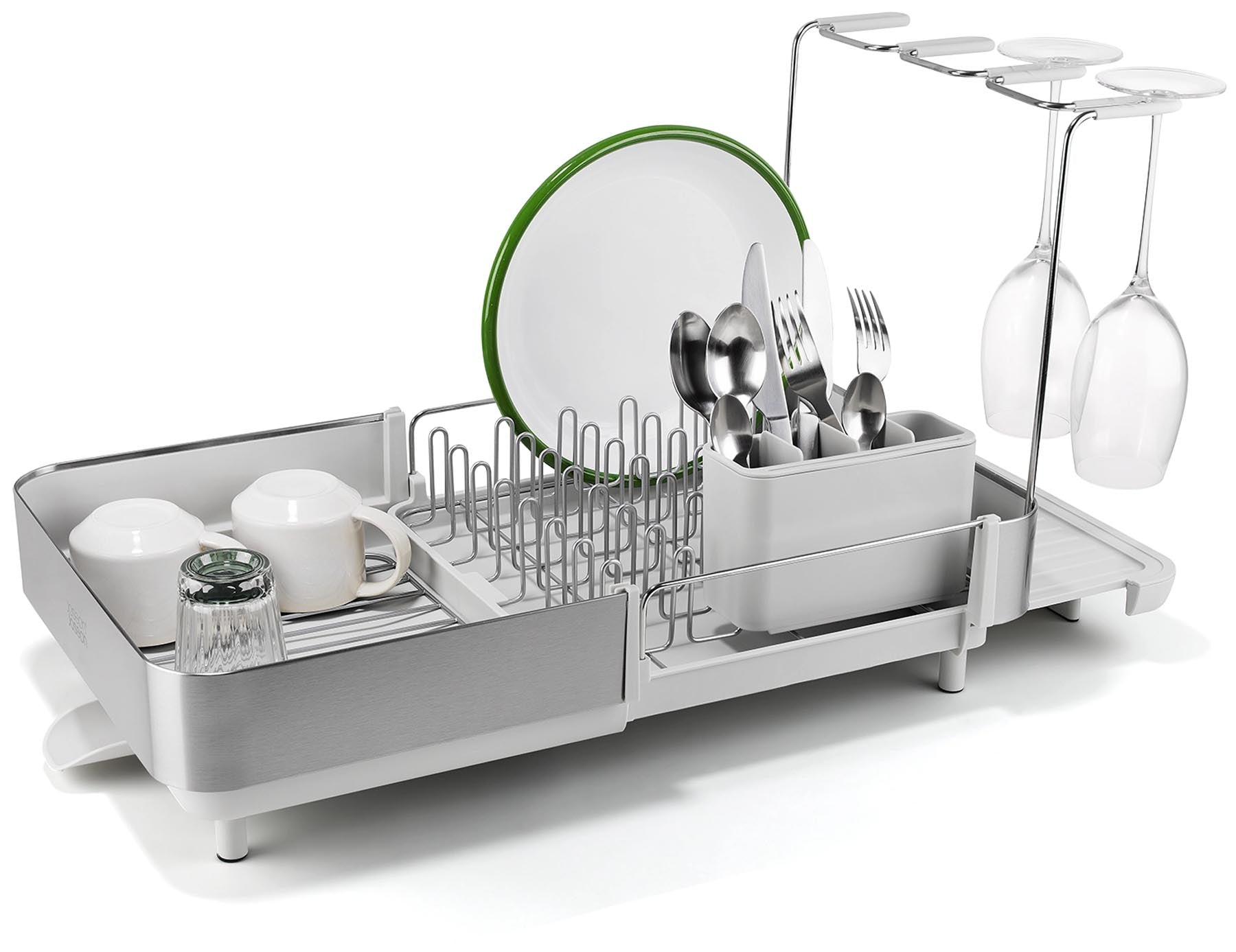 Extend Steel Plus Geschirrabtropfständer hellgrau in Grau präsentiert im Onlineshop von KAQTU Design AG. Abwasch ist von Joseph Joseph
