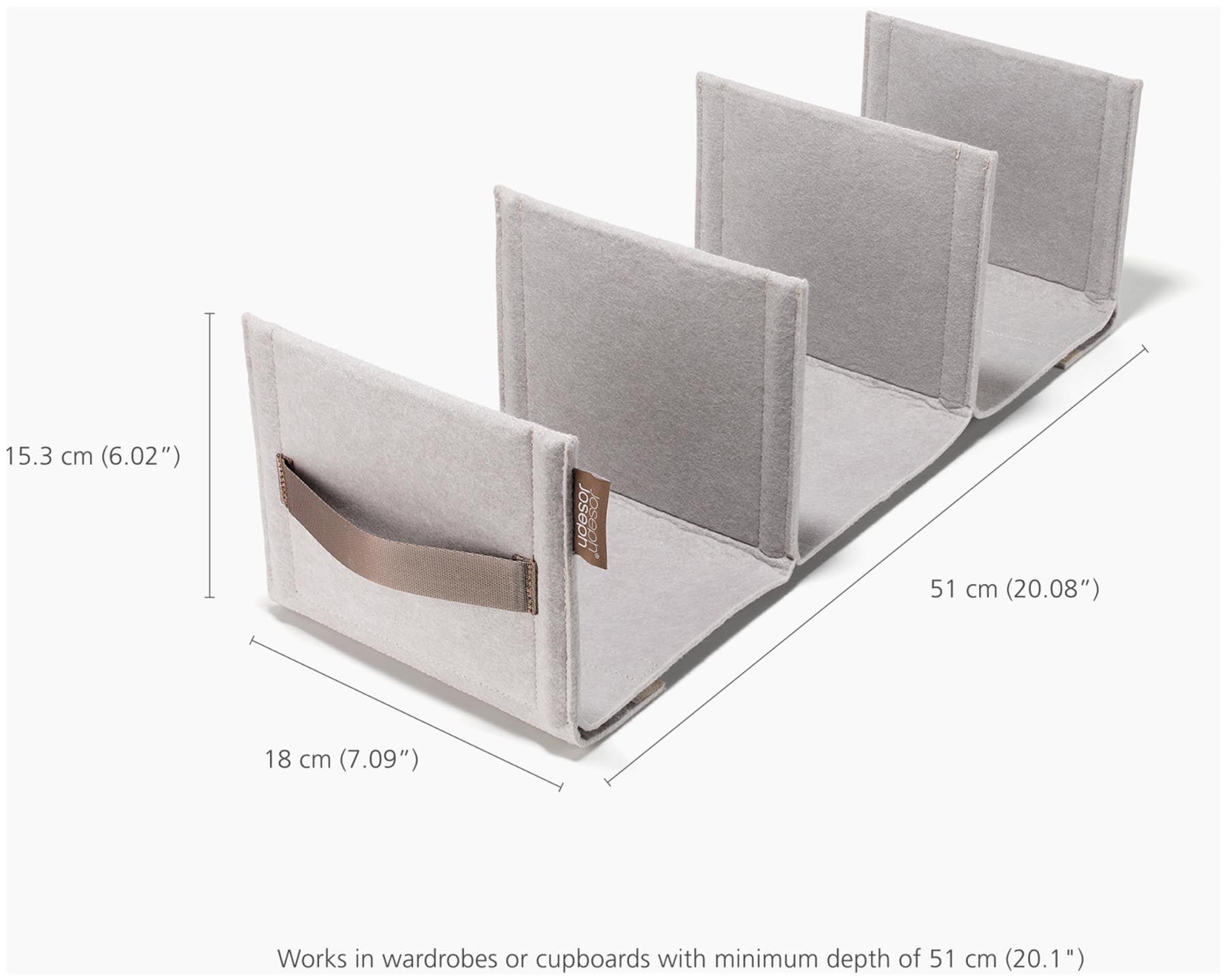 Praktischer Handtaschen Organizer in sanftem Ecru von Joseph Joseph, perfekt für die strukturierte Aufbewahrung von Essentials und Kleinigkeiten.