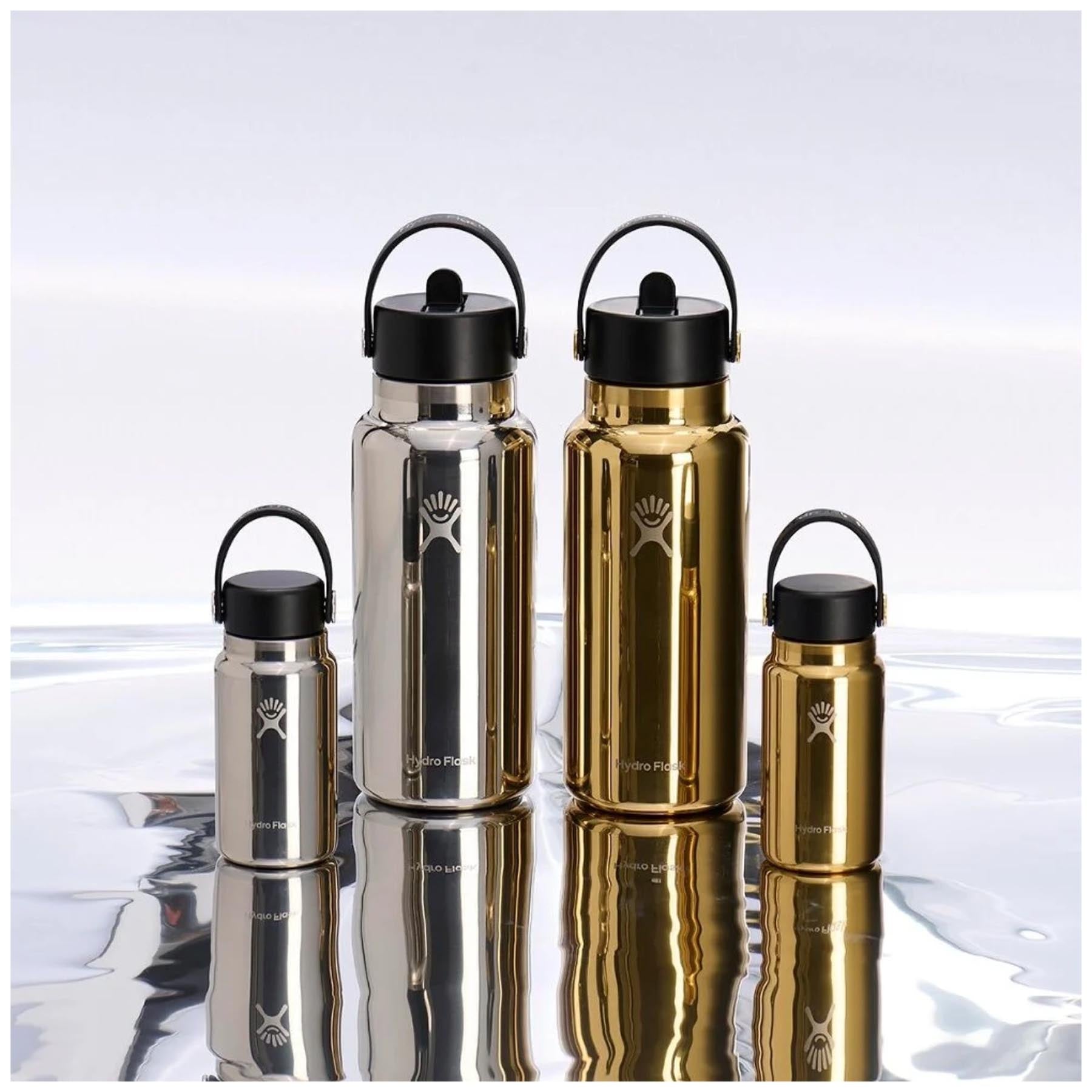 Elegante goldene Hydro Flask Trinkflasche (200ml) – ideal für kalte Getränke, kompakt und praktisch für unterwegs.