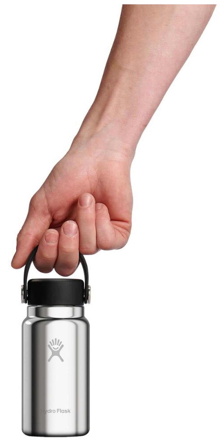 Elegante 200ml Micro Hydro Trinkflasche in Silber von Hydro Flask, perfekt für unterwegs und hält Getränke lange warm oder kühl.