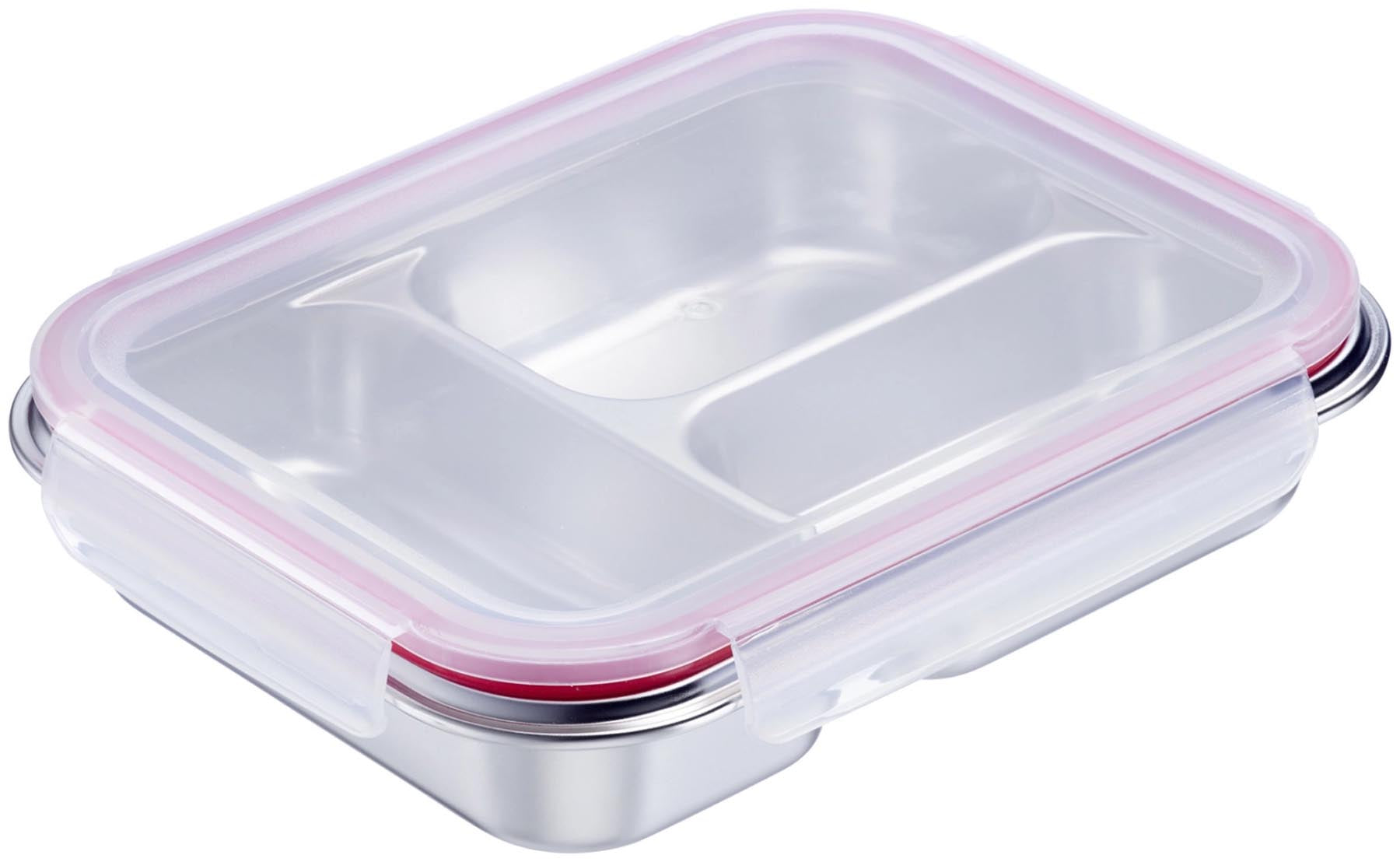 Edelstahl Lunch Box/ Frischhaltedose geteilt in  präsentiert im Onlineshop von KAQTU Design AG. Käsezubehör ist von Westmark