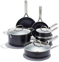 10 pieces Agility cookware set with lid non-stick.
