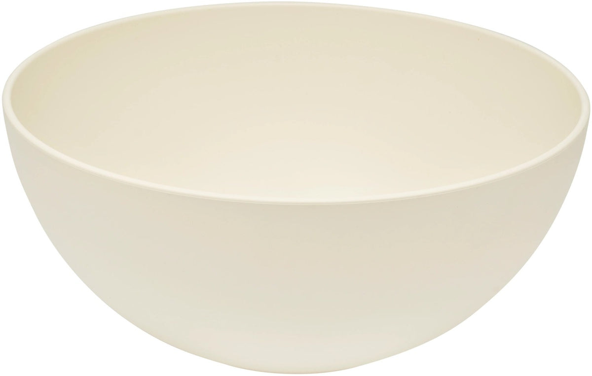 Runde Schüssel aus Biopolymer in Weiss, Durchmesser 30 cm, schlichte Form mit glatter Oberfläche, produziert von MAGU.