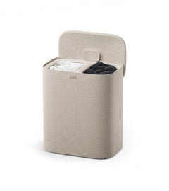 Cesto portabiancheria Tota Twin 90l 2x45l fungo chiaro
