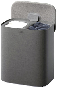 Cesto portabiancheria Tota Twin 90l 2x45l grigio foresta