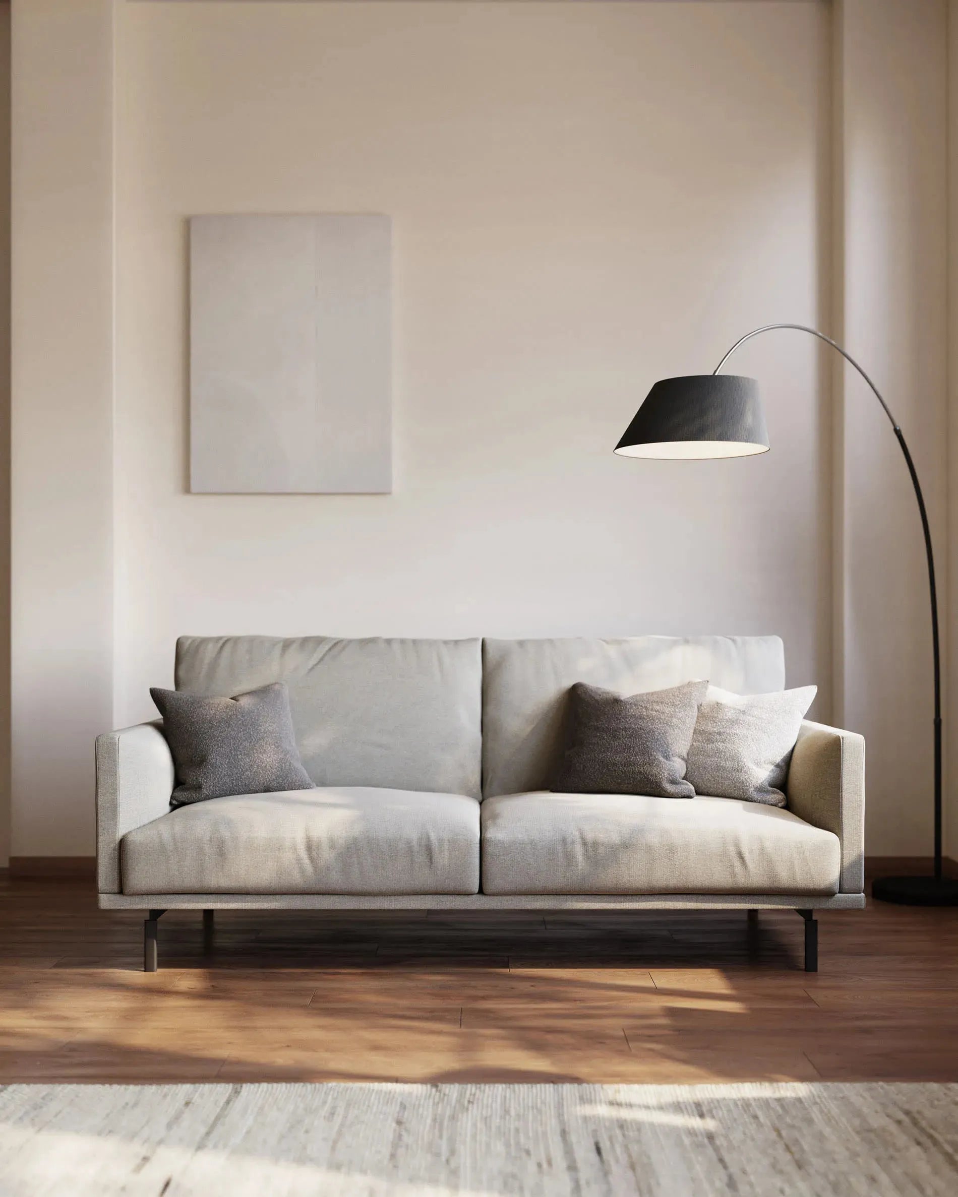 Der beige Galene Kissenbezug (45x45 cm) von Kave Home vereint Stil und Gemütlichkeit, perfekt für zeitgemäße Wohnraumgestaltung.