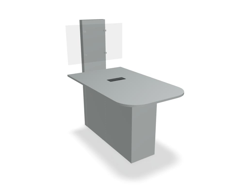 Ogi V MS01 Multimedia-Station von Mdd für Konferenztische, elegante Einbaulösung mit Anschlüssen für moderne Meetings