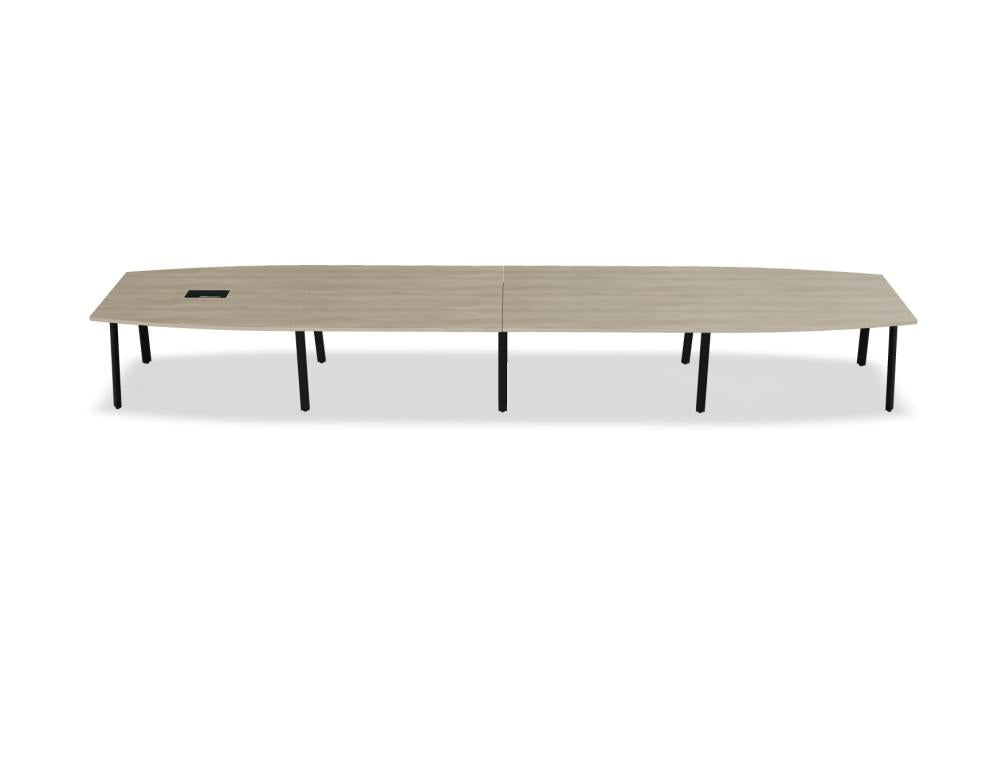 Bild zeigt den Ogi A PLF20 Esstisch von Mdd, schlichtes Design mit heller Holzoberfläche und stabilen Metallbeinen, ideal für modern eingerichtete Essbereiche.