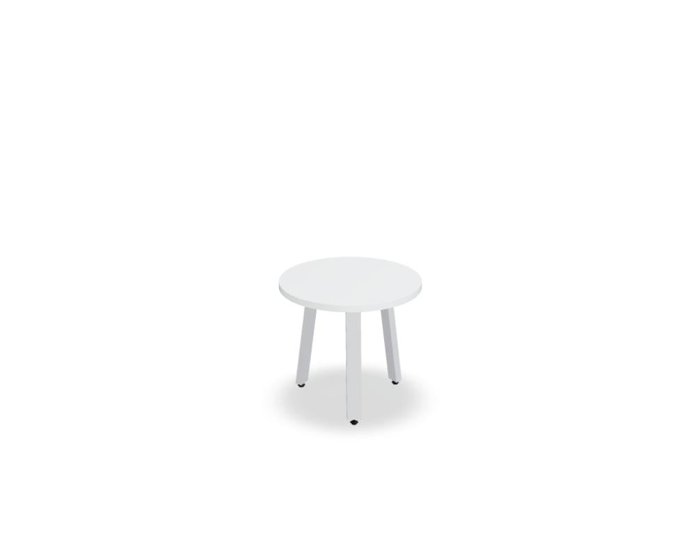 Beistelltisch Ogi A PLF60 aus der Kollektion von MDD, skandinavischer Stil, runde Glasplatte mit goldenen Metallkufen, elegantes Möbelstück für Wohnzimmer oder Schlafzimmer.
