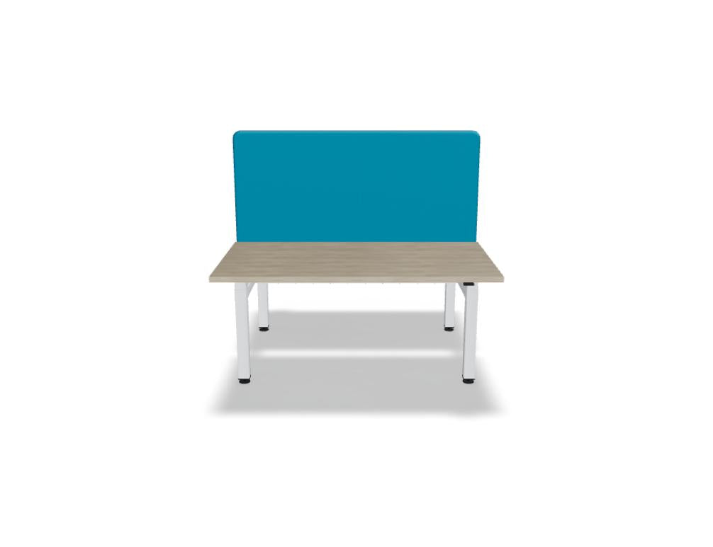 Bild zeigt den Ogi Drive Bench BOD514 Doppelschreibtisch mit elektrisch höhenverstellbarem Gestell, zwei Motoren und kompaktem, modernen Design – ideal für ergonomisches Arbeiten.