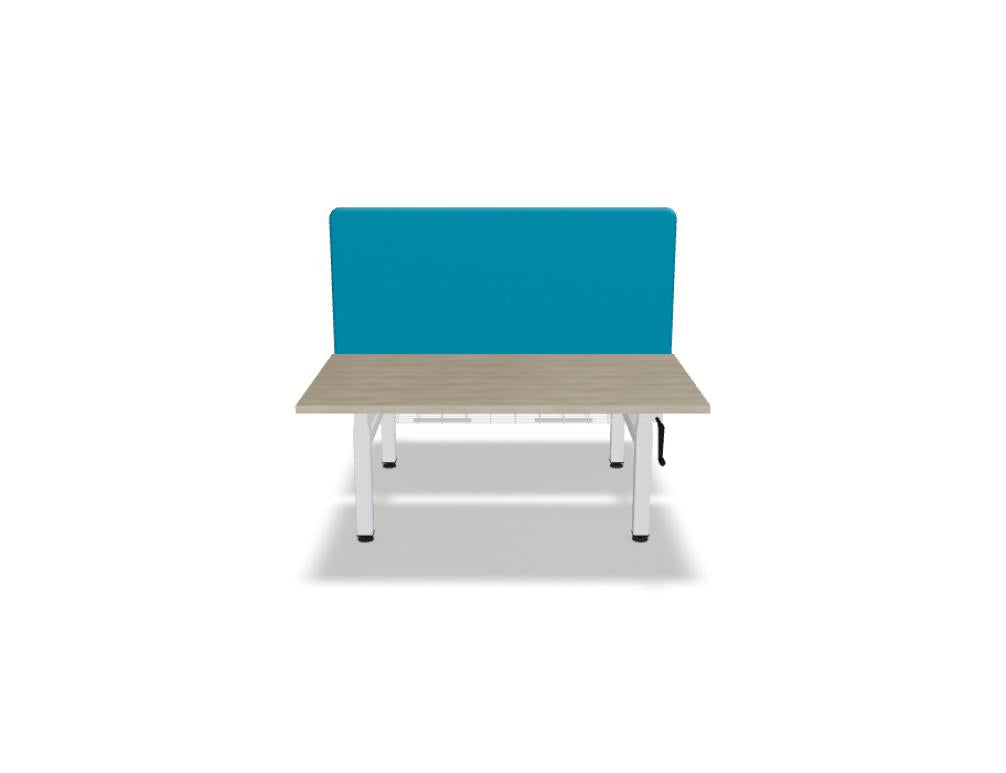 Ogi Drive Bench BOC30: Moderner Doppelschreibtisch mit manueller Höhenverstellung, robustes Gestell, elegantes Holz-Design, ideal fürs Büro und Home-Office.