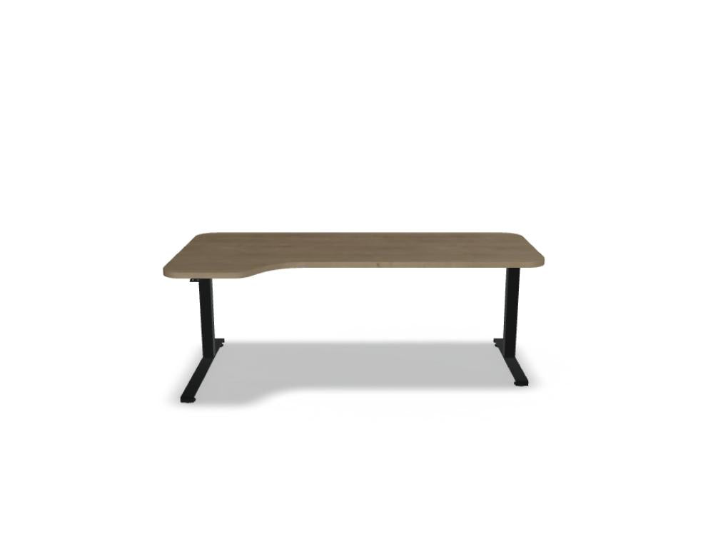 Elektrisch verstellbarer Schreibtisch Ogi Drive BODKZ687 von MDD, zweimotoriges Gestell, modernes Arbeitstischdesign, hochwertige Holz-/Kunststoffoberfläche, ergonomischer Arbeitsplatz