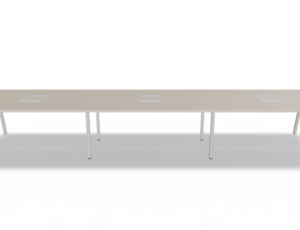 Ogi M Bench BOM46E3 Doppelschreibtisch von Mdd mit klarer Linienführung, moderner Arbeitsfläche und stabiler Konstruktion.