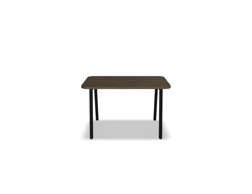 Schreibtisch Ogi M BOMZ02 von MDD in dunkler Holzoptik, kompakte Arbeitsfläche, klare Linien, moderne Minimal-Form, ideale Ordner- und Laptop-Aufbewahrung