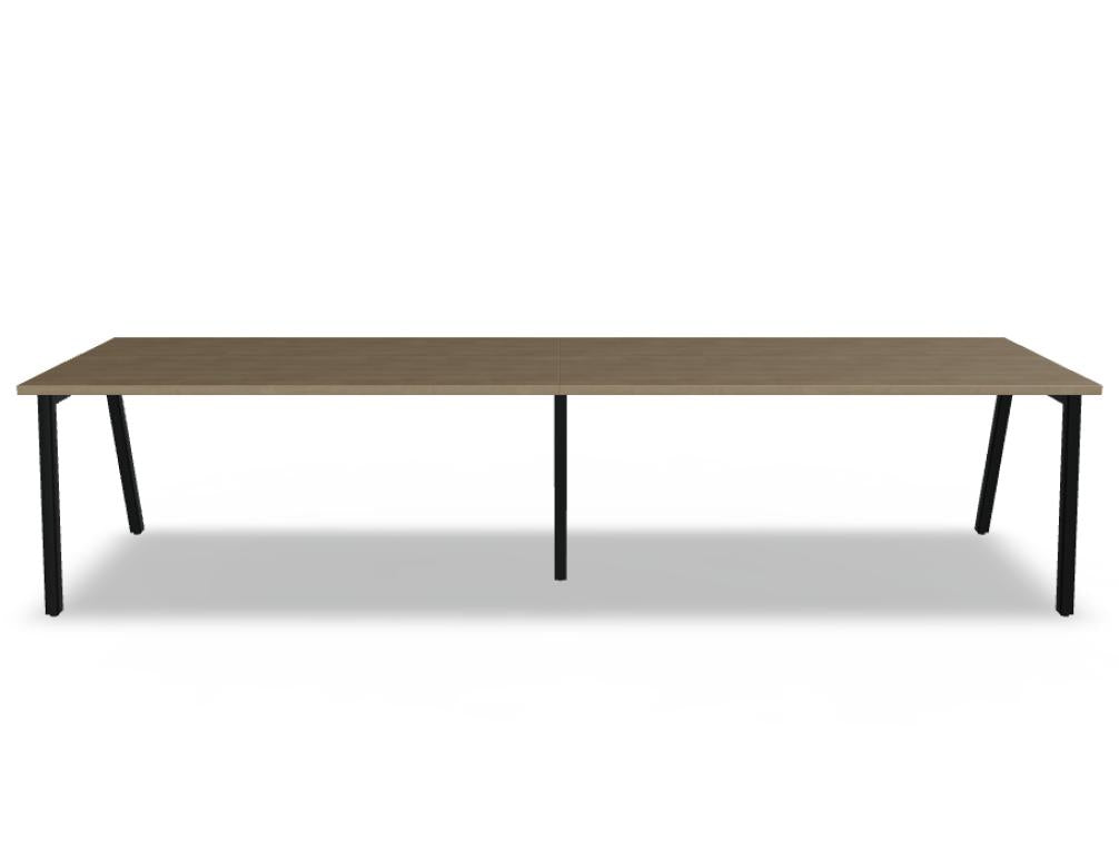 Mdd Ogi M BOM04E2 Schreibtisch mit weißer Platte und Gestell, kompakter Arbeitsplatz für moderne Büros