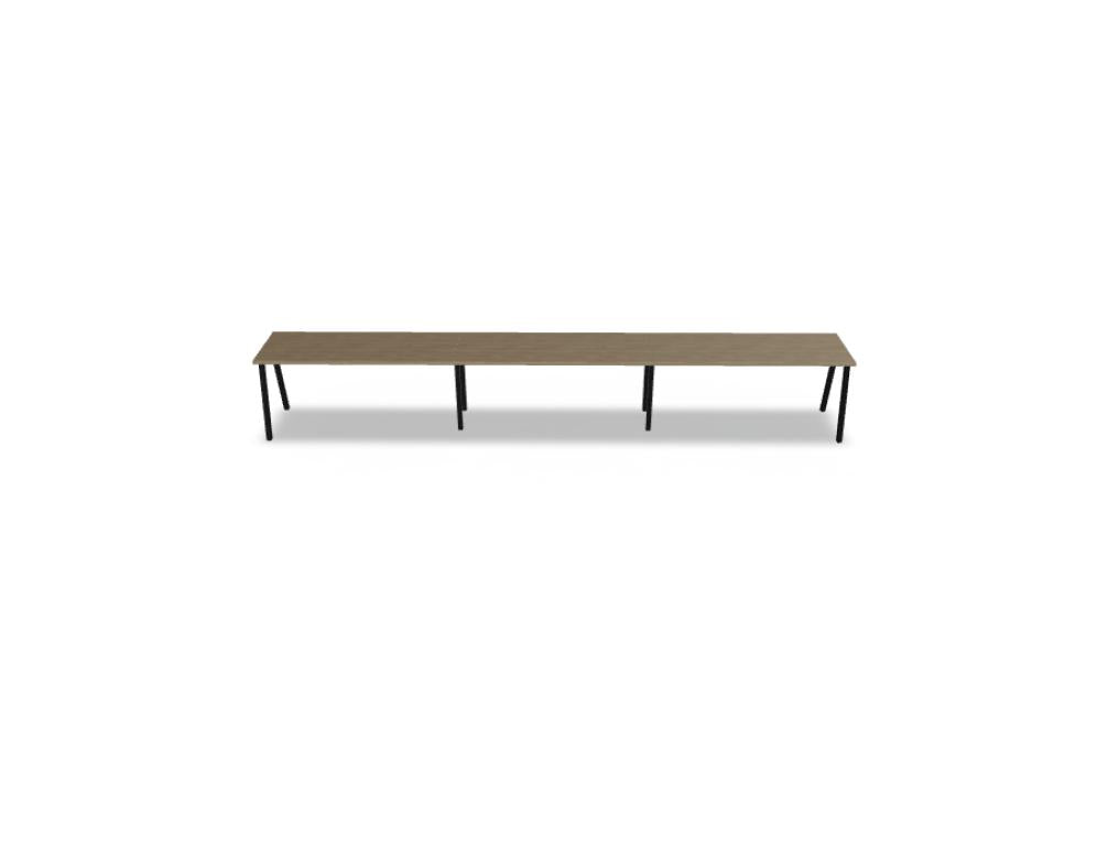 Bild zeigt einen modernen hellen Schreibtisch Ogi M BOM16E3 von Mdd, stilvolles Holzfinish, klare Linien, ideal fürs Home-Office inkl. großzügiger Arbeitsfläche und integrierter Kabelführung