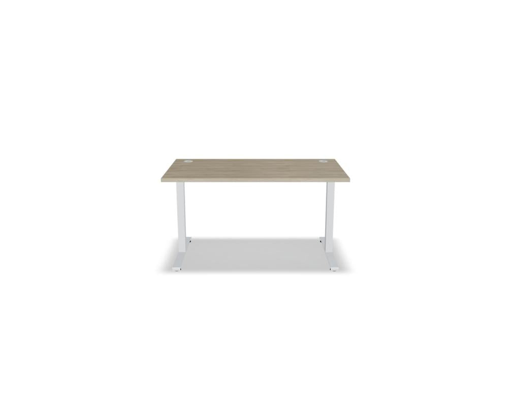 Schreibtisch Ogi T BOT54 von Mdd, kompakter Holzschreibtisch mit schlichter Tischplatte, moderner Massivholz-Look, ideal für Home-Office und Arbeitsbereich.